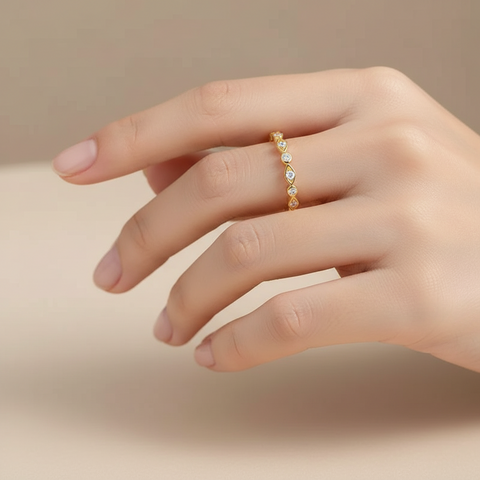 Pierścionek Moissanit Mercury - Złoto