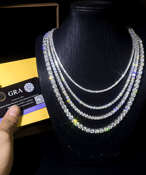 Naszyjnik tenisowy z moissanitem