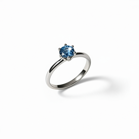 Pierścionek Moissanit San Bélle Oceanic – srebrny