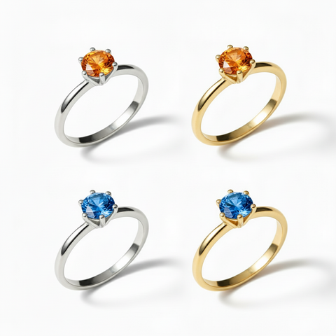 Pierścionek Moissanit San Bélle Oceanic – srebrny