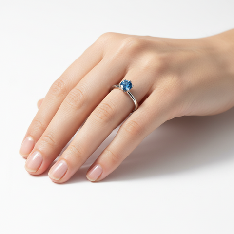 Pierścionek Moissanit San Bélle Oceanic – srebrny