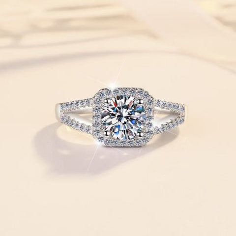 Pierścionek Moissanit Glamour