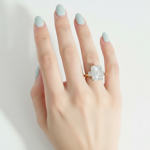 Moissanit-Pierścionek Royal – Złoto