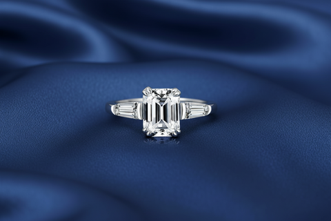 Pierścionek z moissanitem Fleur