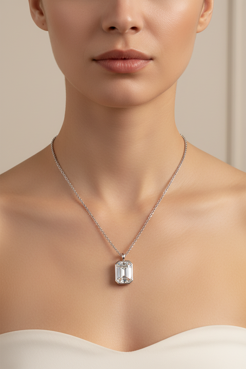 Naszyjnik moissanitowy Valio