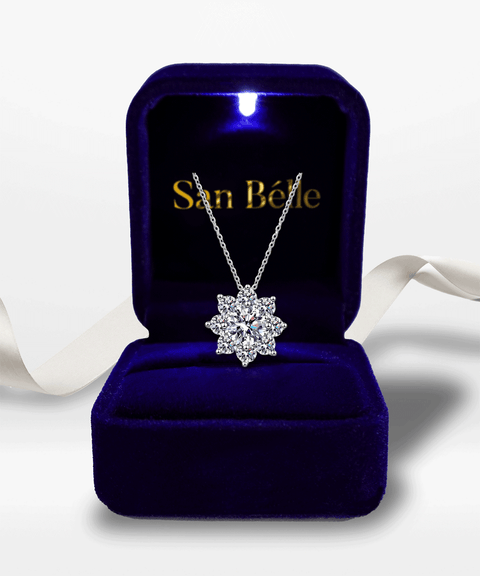 Naszyjnik ze śnieżynką z moissanitu
