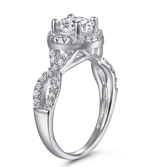 Pierścionek Moissanit Charm