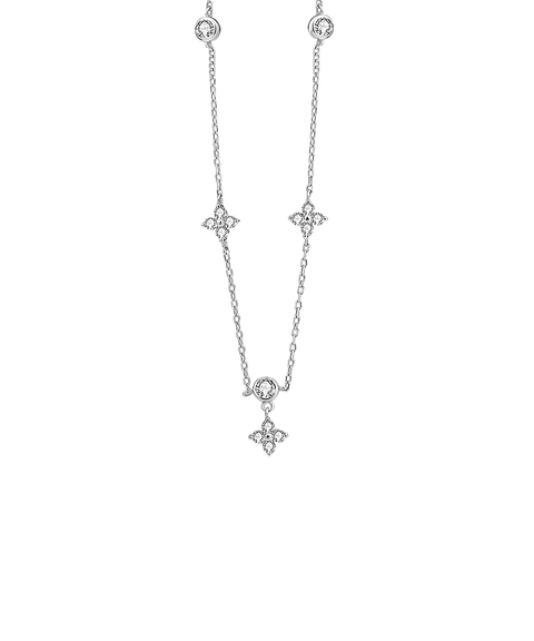 Naszyjnik z moissanitu koniczynowego