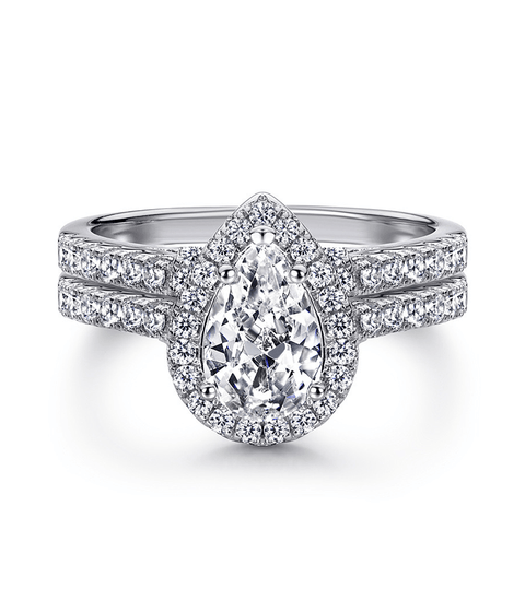 Zestaw pierścionków z moissanitem Jolie