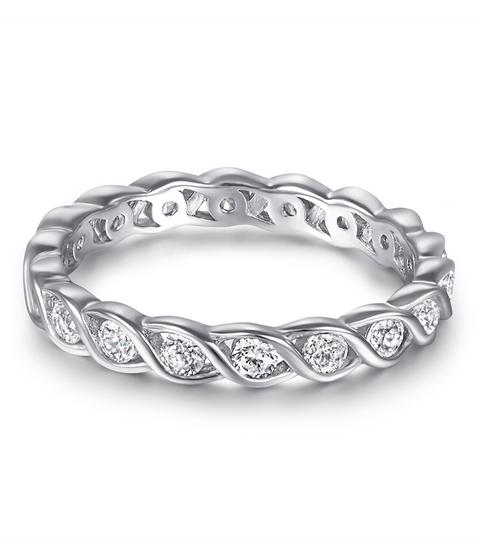 Pierścionek Moissanit Jadeit