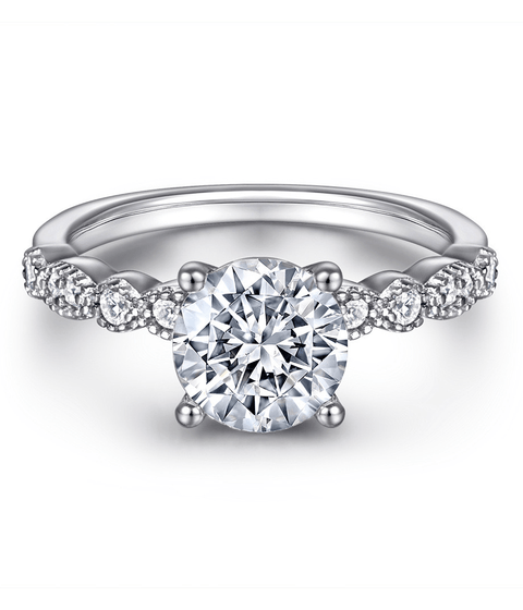 Pierścionek z moissanitem Véra