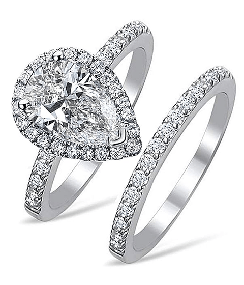 Zestaw pierścionków z moissanitem Jolie