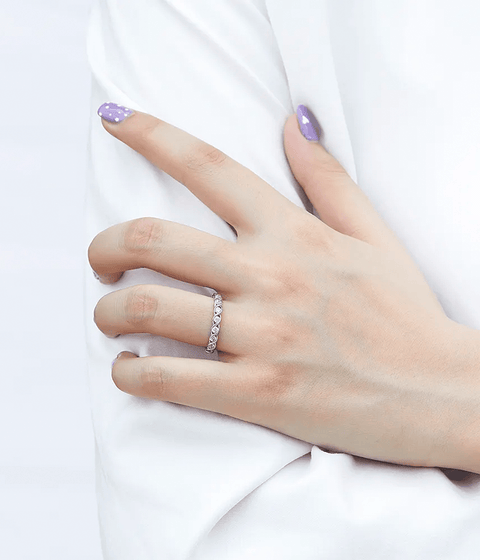 Pierścionek Moissanit Jadeit