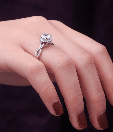 Pierścionek Moissanit Charm