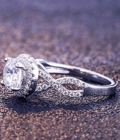 Pierścionek Moissanit Charm