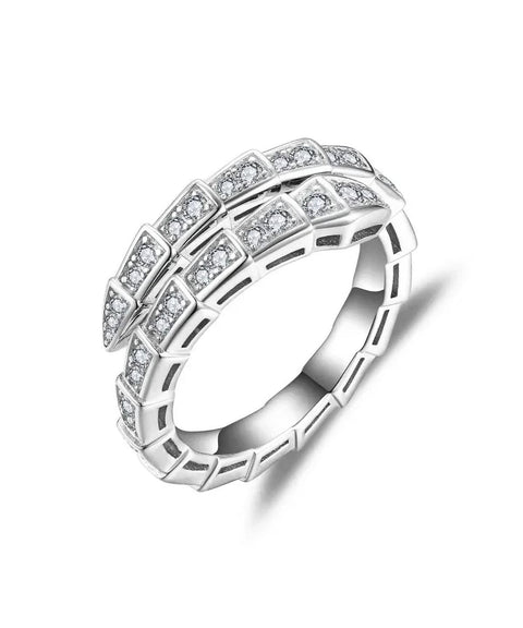 Pierścionek moissanitowy Elysia (w kształcie węża)