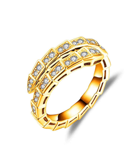 Pierścionek Moissanit Elysia - Złoty