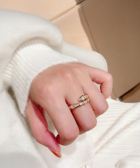 Pierścionek Moissanit Elysia - Złoty