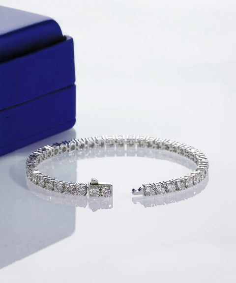 Moissanitowa bransoletka tenisowa