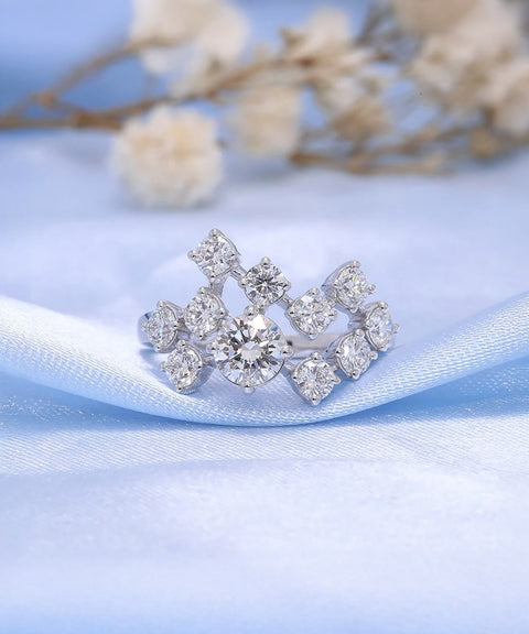 Pierścionek z moissanitem Canto