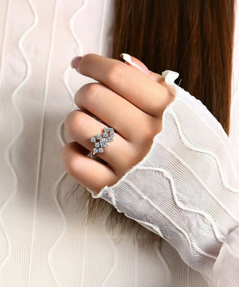 Pierścionek z moissanitem Canto