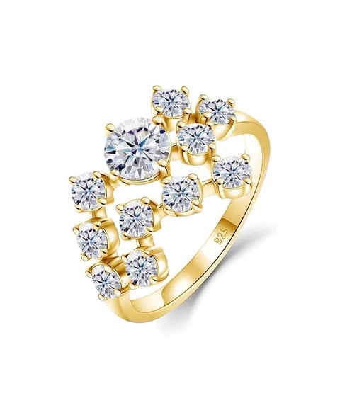 Pierścionek Moissanit Canto – Złoty