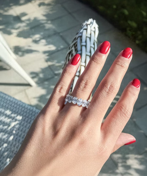 Pierścionek Moissanit Astrid - Złoty