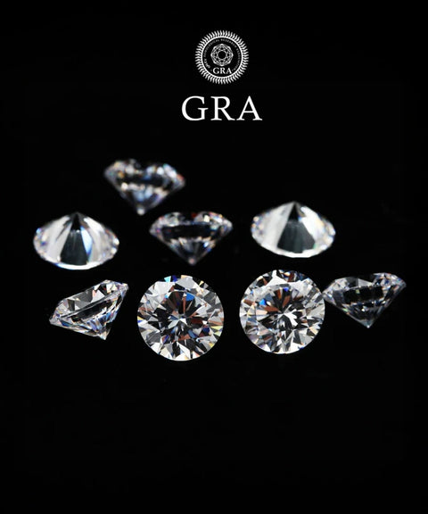 Luźne kamienie moissanitowe - szlif okrągły