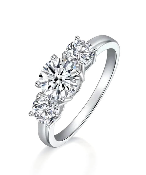 Pierścionek Moissanit Aura - Srebrny