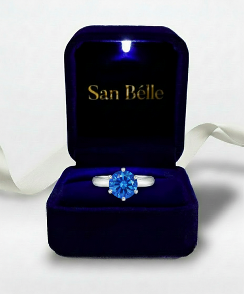 Pierścionek Moissanit San Bélle Oceanic – srebrny