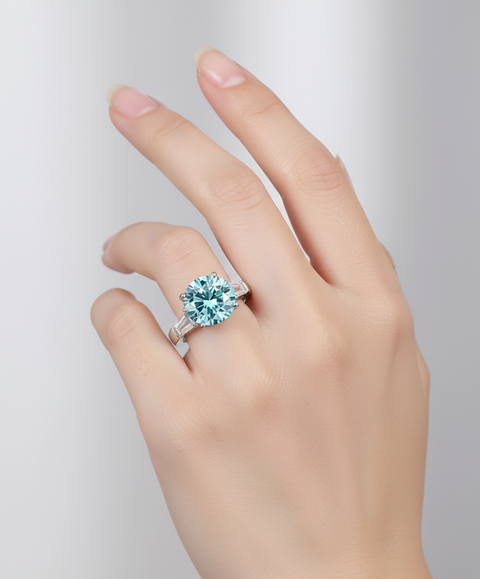 Pierścionek moissanitowy Nova