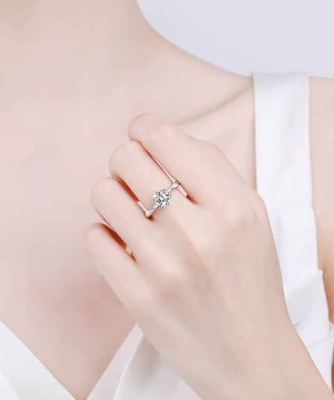 Pierścionek Moissanit Seraphina