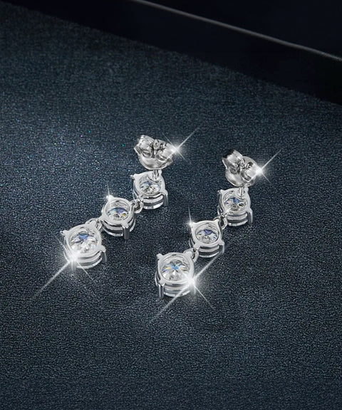Kolczyki moissanitowe Eclipse