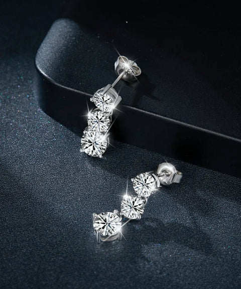 Kolczyki moissanitowe Eclipse