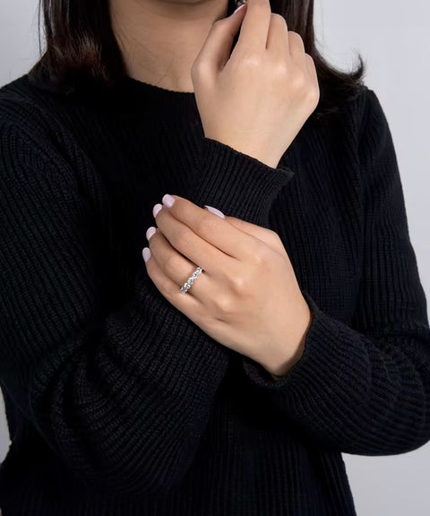 Pierścionek z moissanitem Eclipse