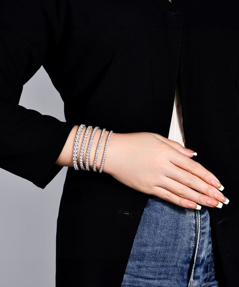 Moissanitowa bransoletka tenisowa