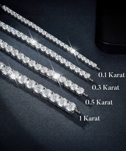 Moissanitowa bransoletka tenisowa