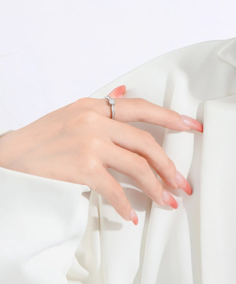 Pierścionek Moissanit Glamour