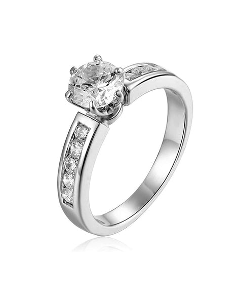 Pierścionek Moissanit Atena