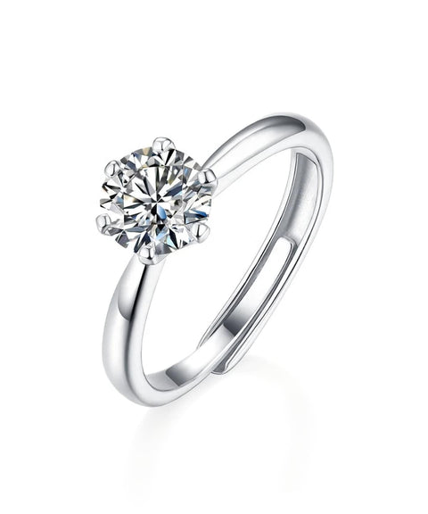 Regulowany pierścionek moissanitowy Sofia