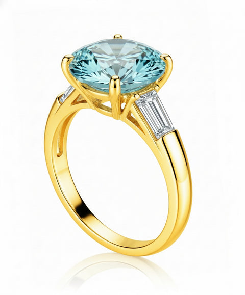 Moissanitowy pierścionek Nova – złoto