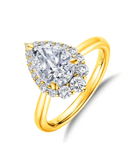 Pierścionek Moissanit Eden – Złoto