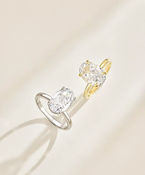 Pierścionek z moissanitem Aria – złoto