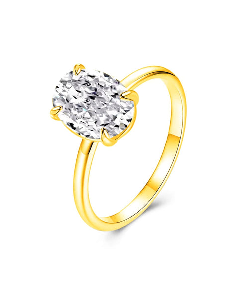 Pierścionek z moissanitem Aria – złoto