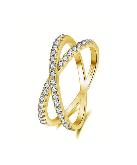 Pierścionek Moissanit Queen - Złoty