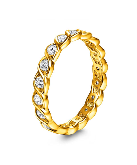 Pierścionek Moissanit Jadeit - Złoto