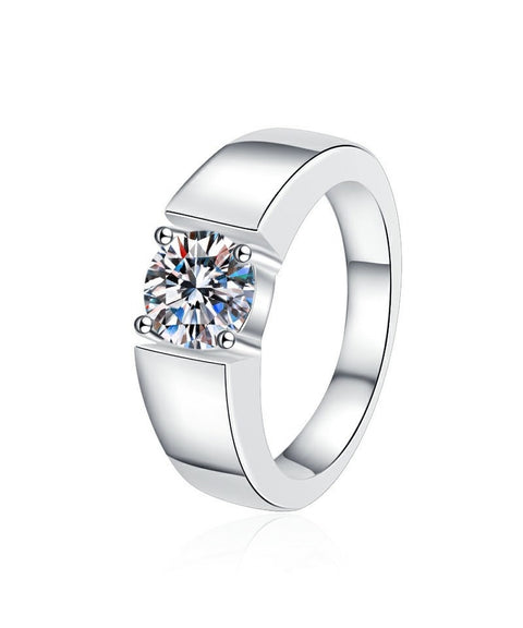 Moissanit Męski Pierścionek Prestige