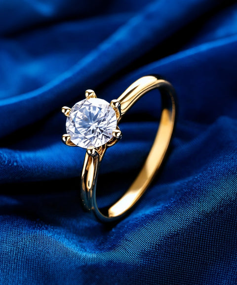 Moissanit-Ring San Bélle – Gold
