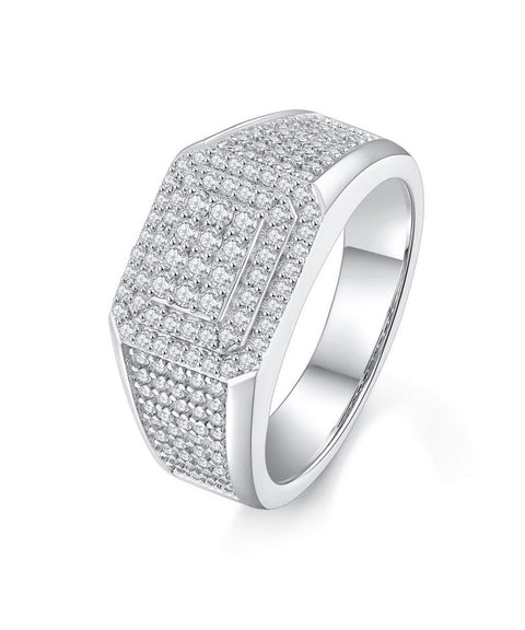 Męski pierścionek z moissanitem Devour