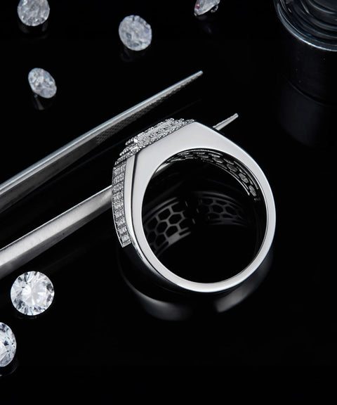 Moissanit Männer Ring Devour - Gold